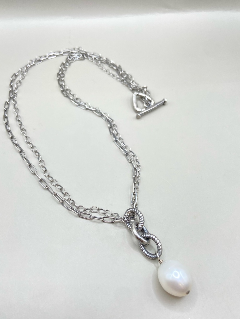 Silpada Double Strand Freshwater Pearl Pendant Necklace